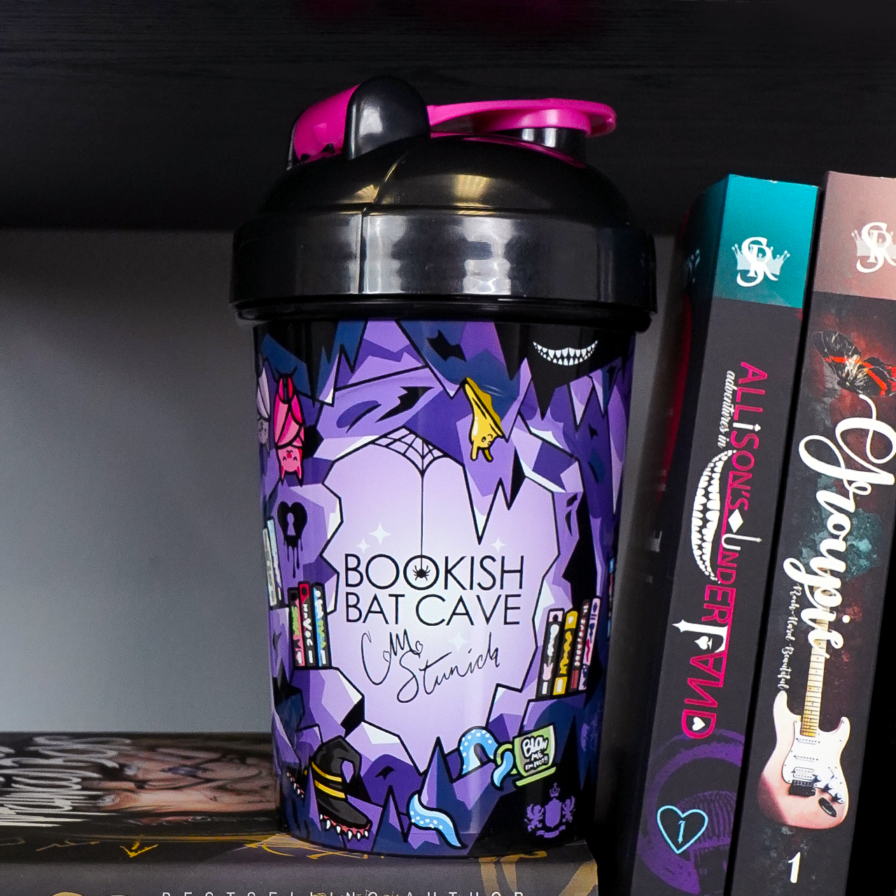 Bookish Bat Cave Shaker Cup
