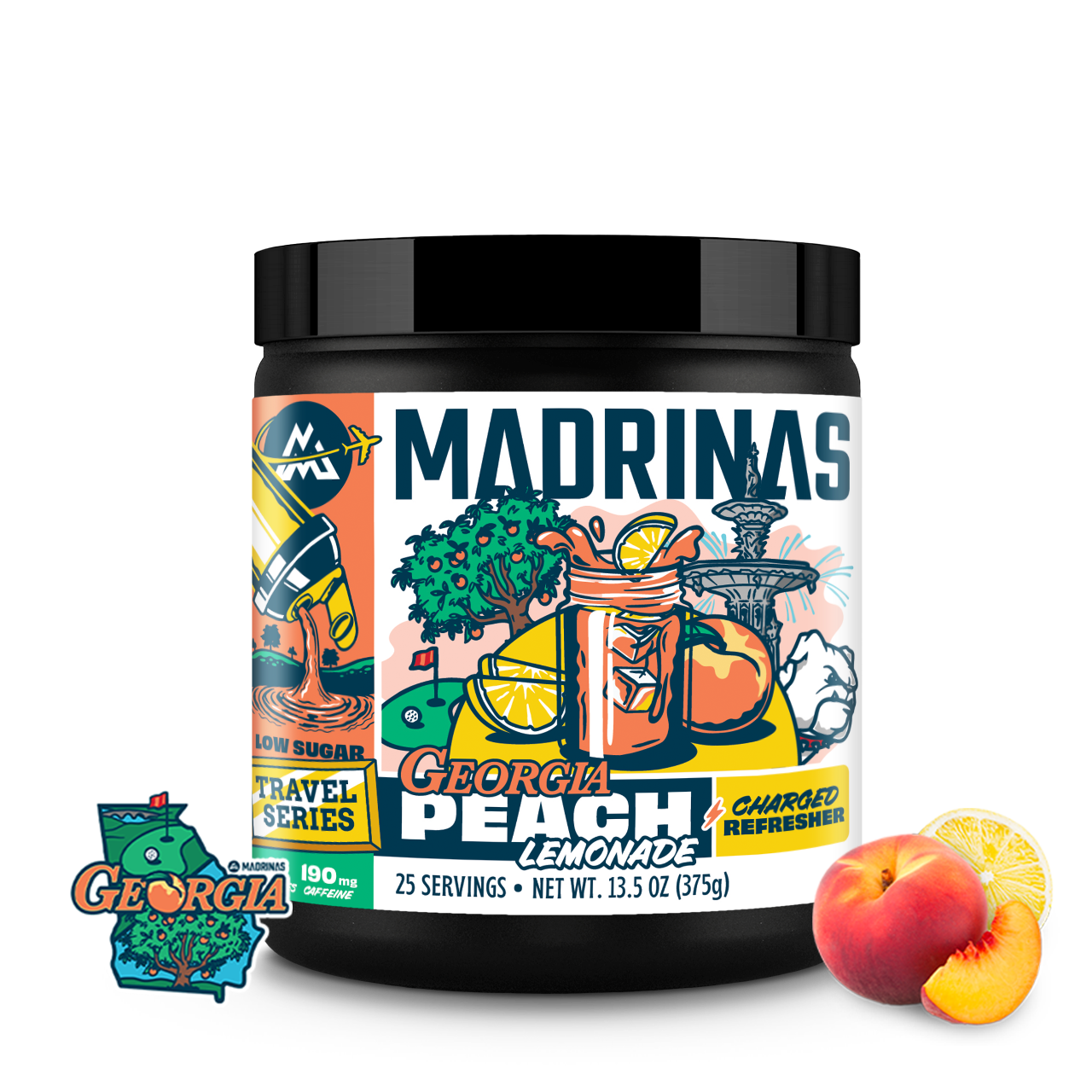 Madrinas | Georgia Peach Lemonade Charged Refresher – MADRINAS