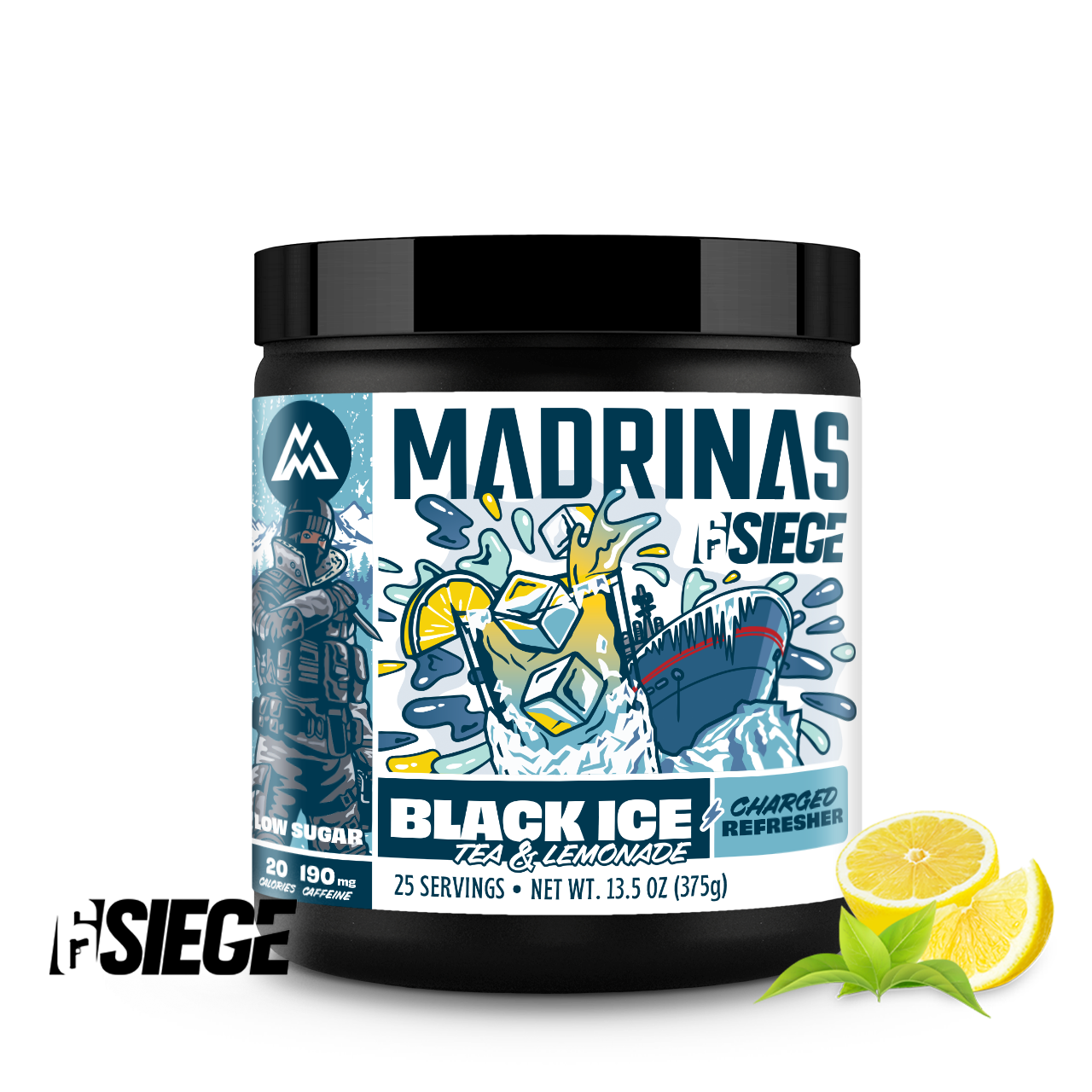 Madrinas x 6 Siege | Black Ice Tea & Lemonade Charged Refresher