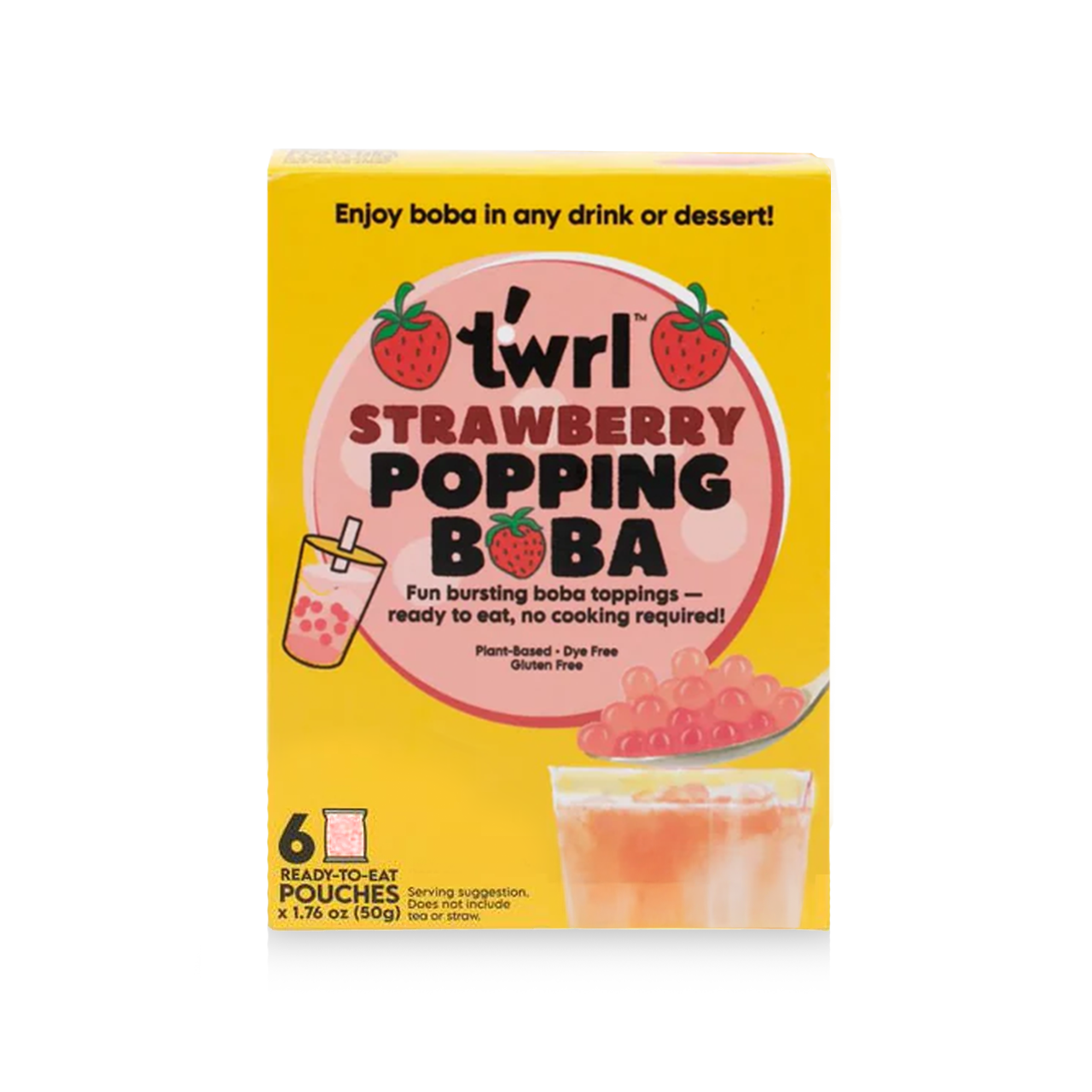 Strawberry Popping Boba (6 pack)