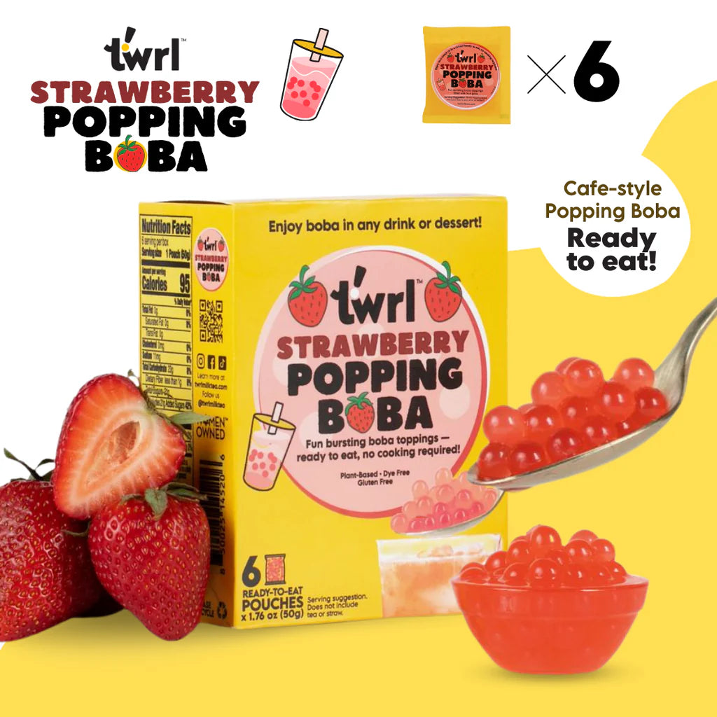 Strawberry Popping Boba (6 pack)