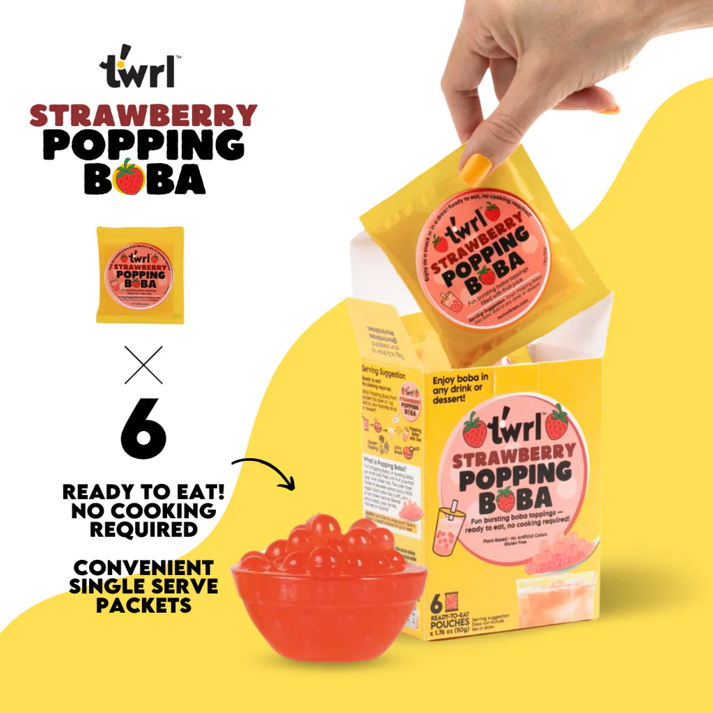 Strawberry Popping Boba (6 pack)