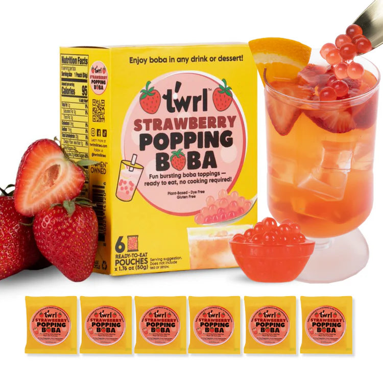 Strawberry Popping Boba (6 pack)